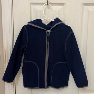 Old Navy Hooded Fleece Zip Front Jacket in Navy